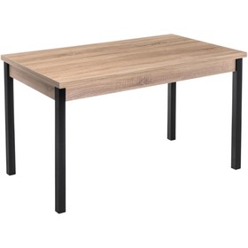 Стол деревянный Оригон металл, сонома/черный 70x120x77 см