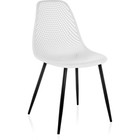 Стул на металлокаркасе Vero металл/пластик, черный/белый 47x52x84 см 10510976