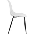 Стул на металлокаркасе Vero металл/пластик, черный/белый 47x52x84 см 10510976