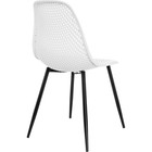 Стул на металлокаркасе Vero металл/пластик, черный/белый 47x52x84 см 10510976