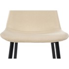 Стул на металлокаркасе Lilu металл/ткань, черный/бежевый 43x48x87 см 10510991