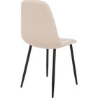 Стул на металлокаркасе Lilu металл/ткань, черный/бежевый 43x48x87 см 10510991