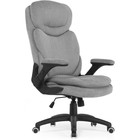 Кресло для руководителя Kolum пластик/ткань, черный/серый 71x86x126 см - фото 110663498