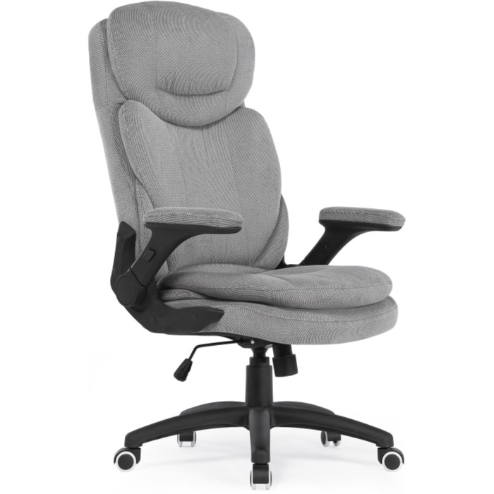 Кресло для руководителя Kolum пластик/ткань, черный/серый 71x86x126 см - Фото 1