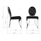 Стул на металлокаркасе Odda металл/ткань, золотой/черный 50,5x65x91 см - Фото 11