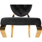 Стул на металлокаркасе Odda металл/ткань, золотой/черный 50,5x65x91 см - Фото 4