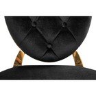 Стул на металлокаркасе Odda металл/ткань, золотой/черный 50,5x65x91 см - Фото 5