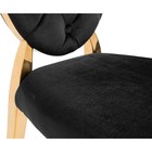 Стул на металлокаркасе Odda металл/ткань, золотой/черный 50,5x65x91 см - Фото 6