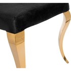 Стул на металлокаркасе Odda металл/ткань, золотой/черный 50,5x65x91 см - Фото 8