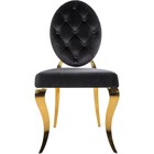 Стул на металлокаркасе Odda металл/ткань, золотой/черный 50,5x65x91 см - Фото 9