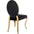 Стул на металлокаркасе Odda металл/ткань, золотой/черный 50,5x65x91 см - Фото 10