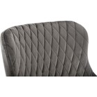 Стул барный Mint металл/велюр, черный/серый 45x49x107 см - Фото 6