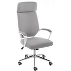 Компьютерное кресло Patra металл/ткань, хром/серый 62x68x112 см - фото 110663528