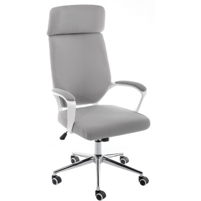 Компьютерное кресло Patra металл/ткань, хром/серый 62x68x112 см