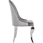 Стул на металлокаркасе Gustav металл/ткань, хром/серый 53x58x95 см - Фото 2