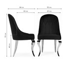 Стул на металлокаркасе Gustav металл/ткань, хром/серый 53x58x95 см - Фото 11