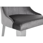 Стул на металлокаркасе Gustav металл/ткань, хром/серый 53x58x95 см - Фото 8