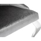 Стул на металлокаркасе Gustav металл/ткань, хром/серый 53x58x95 см - Фото 9