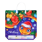 Пакет новогодний «Кокетка», полиэтиленовый с пластиковой ручкой, упаковка, 37×34 см - Фото 3