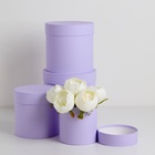 Набор шляпных коробок 4 в 1 «Светлая сирень» 21×21×21- 14×14×14 см - Фото 1