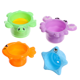 Набор игрушек для ванны «Морской мир», 4 предмета, цвета МИКС
