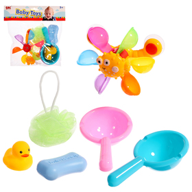 Набор игрушек для ванны «Водолей», 6 предметов, цвета МИКС