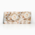 Конверт для денег формовой «Белые розы», 17.5 х 8 см - фото 9842944