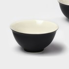 Салатники Magistro Matt black, 250 мл, 11.5×5.6 см, набор 2 шт., фарфор, чёрные, белые - Фото 3