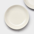 Тарелки Magistro Matt black, 950 мл, 23.5×4 см, набор 2 шт., фарфор, белые, чёрные - Фото 5