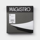Тарелки Magistro Matt black, 15×2 см, набор 2 шт., квадратные, фарфор, белые, чёрные - Фото 8