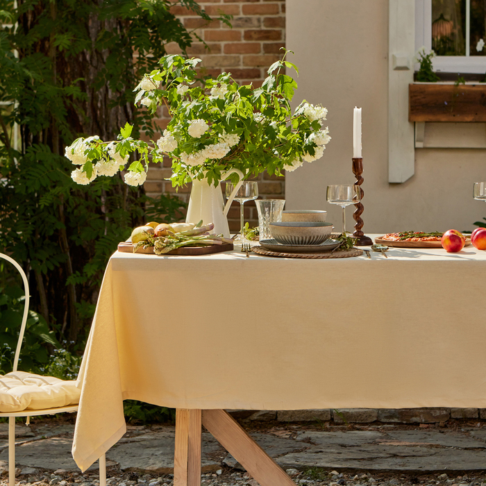 Скатерть «Этель» Home, 146×300 см, 100% хлопок, саржа 250 г/м², молочная - Фото 1