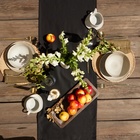 Дорожка на стол Этель Home 40×146 см, чёрный, 100% хлопок, саржа 190 г/м² - Фото 3