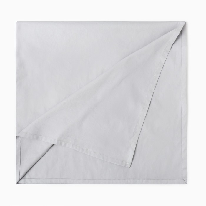 Скатерть «Этель» Home, 146×220 см, 100% хлопок, саржа 190 г/м², светло-серая