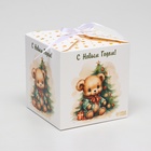 Коробка подарочная складная "Мишка", 12 х 12 х 12 см - Фото 2
