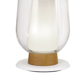 Настольная лампа Mantra Nora, E27, 1х20Вт, 332 мм, цвет белый, дерево
