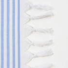 Полотенце пляжное Пештемаль, цв. синий, 100*180 см, 100% хлопок, 180гр/м2 - Фото 3