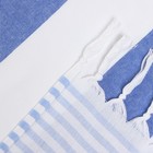 Полотенце пляжное Пештемаль, цв. синий, 100*180 см, 100% хлопок, 180гр/м2 - Фото 4