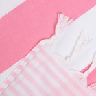 Полотенце пляжное Пештемаль, цв. розовый, 100*180 см, 100% хлопок, 180гр/м2 - Фото 4