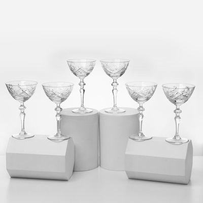 Набор фужеров, 250 мл, 6 шт., хрусталь, прозрачный