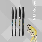 Набор ручек шариковых 4 штуки ErichKrause R-301 Stick & Grip "Sport DNA", узел 0.7 мм, синие, с резиновым держателем, европодвес - Фото 5