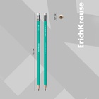 Карандаш чернографитный с ластиком ErichKrause Prime, HB, грифель d=2.2 мм, пластик, шестигранный в коробке, зеленый корпус - Фото 5