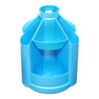 Набор канцелярских принадлежностей 11 предметов ErichKrause "Mini Desk Ice Metallic", вращающийся, голубой - фото 24703947