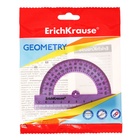 Транспортир 10 см 180°, ErichKrause "Candy", пластик, непрозрачный, фиолетовый (комплект 4 шт) - фото 24703984