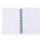 Тетрадь А6, 80 листов в клетку на спирали ErichKrause "Powder Cats", пластиковая обложка, блок офсет, белизна 100%, оливковая - фото 24690347