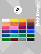 Акварель медовая ErichKrause Jolly Friends, 24 цвета, УФ-фильтр, матовые насыщенные цвета, пластиковая коробка с европодвесом - Фото 2