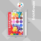 Акварель медовая ErichKrause Jolly Friends, 24 цвета, УФ-фильтр, матовые насыщенные цвета, пластиковая коробка с европодвесом - Фото 4