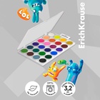 Акварель ErichKrause Jolly Friends, 24 цвета, матовые насыщенные цвета, пластиковая коробка с европодвесом - Фото 2