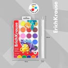 Акварель ErichKrause Jolly Friends, 24 цвета, матовые насыщенные цвета, пластиковая коробка с европодвесом - Фото 4