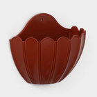 Кашпо для цветов настенное «Хризантема», 1 л, 20×11×15.3 см, цвет терракот - Фото 5