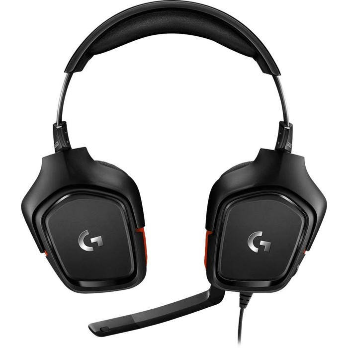 Наушники с микрофоном Logitech G331 черный/красный 2м мониторные оголовье (981-000758) - фото 51673662